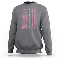 Off Road Car Wheel Pink Leopard Print American Flag Sweatshirt - Wonder Print Shop