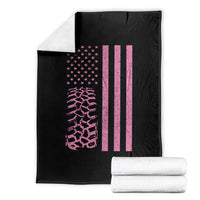 Off Road Car Wheel Vintage Pink American Flag Throw Blanket - Wonder Print Shop