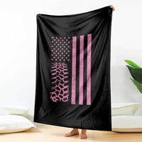 Off Road Car Wheel Vintage Pink American Flag Throw Blanket - Wonder Print Shop