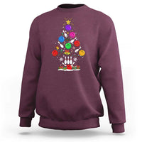 Funny Bowling Christmas Tree Lights Xmas Bowler Sweatshirt - Wonder Print Shop
