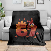 67 Thanksgiving Throw Blanket Funny Turkey Thanksgiving Six Seven Meme - Wonder Print Shop
