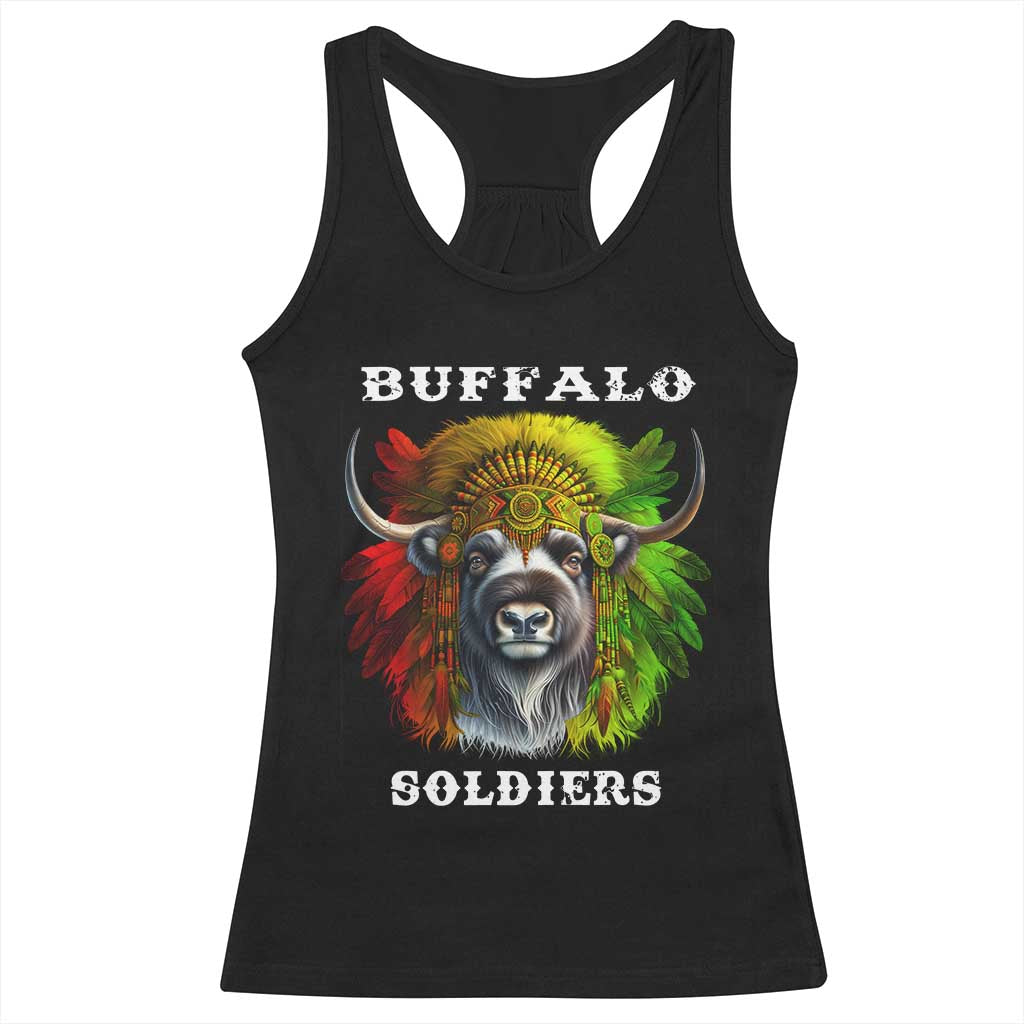 Buffalo Soldiers Racerback Tank Top African American Heros Black History Month