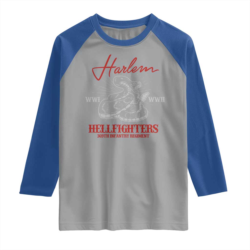 Harlem Hellfighters Raglan Shirt 369th Infantry Regiment Black Snake Black History Month