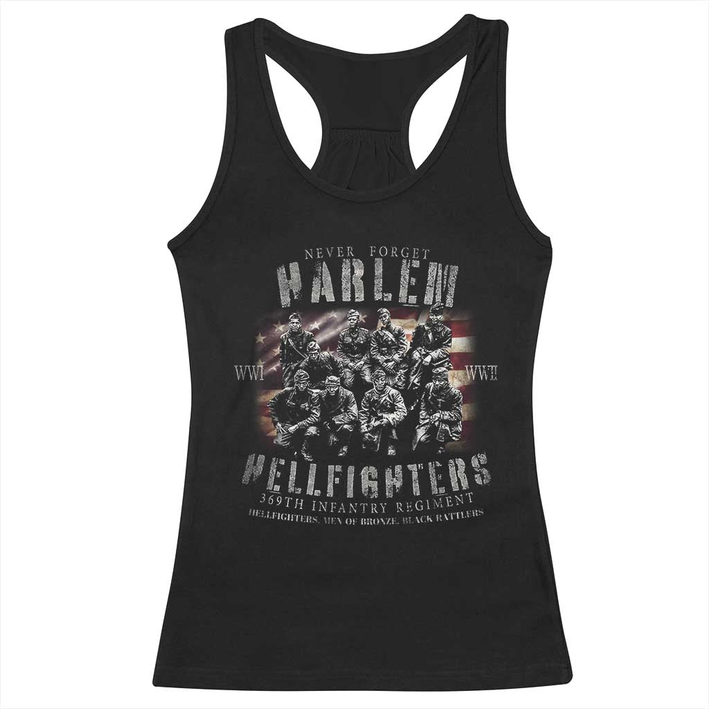 Never Forget Harlem Hellfighters Racerback Tank Top Vintage American Flag