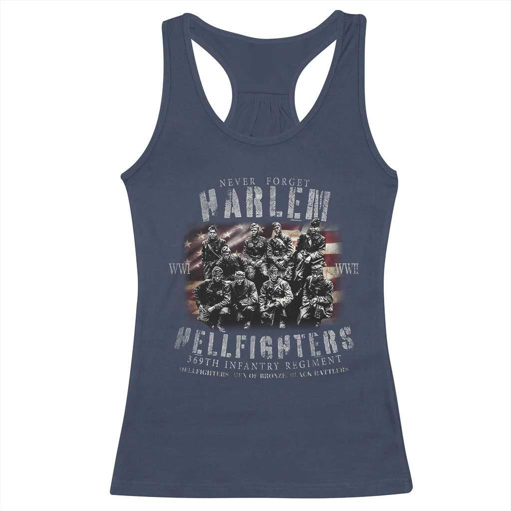 Never Forget Harlem Hellfighters Racerback Tank Top Vintage American Flag
