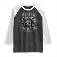 Never Forget Harlem Hellfighters Raglan Shirt Vintage American Flag