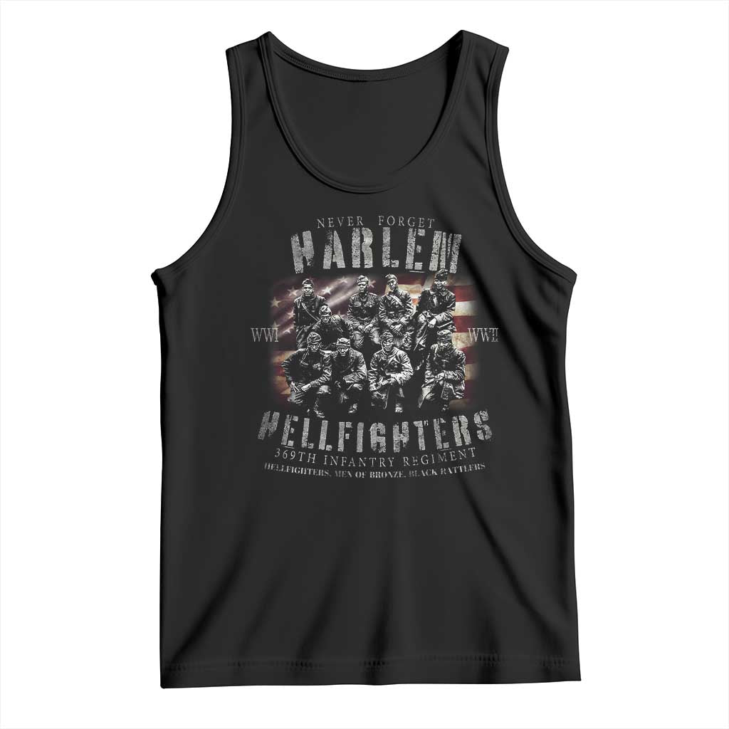 Never Forget Harlem Hellfighters Tank Top Vintage American Flag