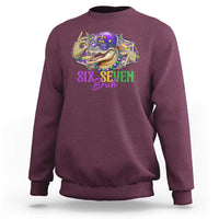 Funny Mardi Gras Six Seven Bruh Sweatshirt 67 Meme Mardigator Alligator