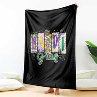 Mardi Gras Throw Blanket New Orleans Carnival Girly Fat Tuesday
