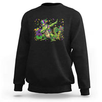 Funny Dabbing Alligator 67 Mardi Gras Six Seven Meme Sweatshirt