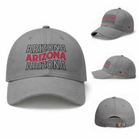 Retro Arizona Lover Baseball Cap Groovy Typography Vintage 70s State