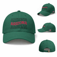 Retro Arizona Lover Baseball Cap Groovy Typography Vintage 70s State