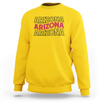 Retro Arizona Lover Sweatshirt Groovy Typography Vintage 70s State