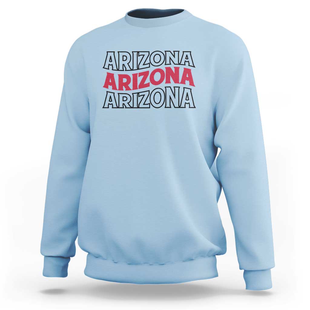 Retro Arizona Lover Sweatshirt Groovy Typography Vintage 70s State