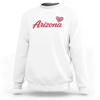 Arizona State Pride Sweatshirt Clean Word Art Minimalist Graphic