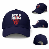 Indigenous Women Awareness Baseball Cap Stop MMIW Red Handprint Graphic
