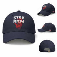Indigenous Women Awareness Baseball Cap Stop MMIW Red Handprint Graphic