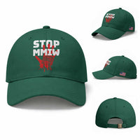 Indigenous Women Awareness Baseball Cap Stop MMIW Red Handprint Graphic