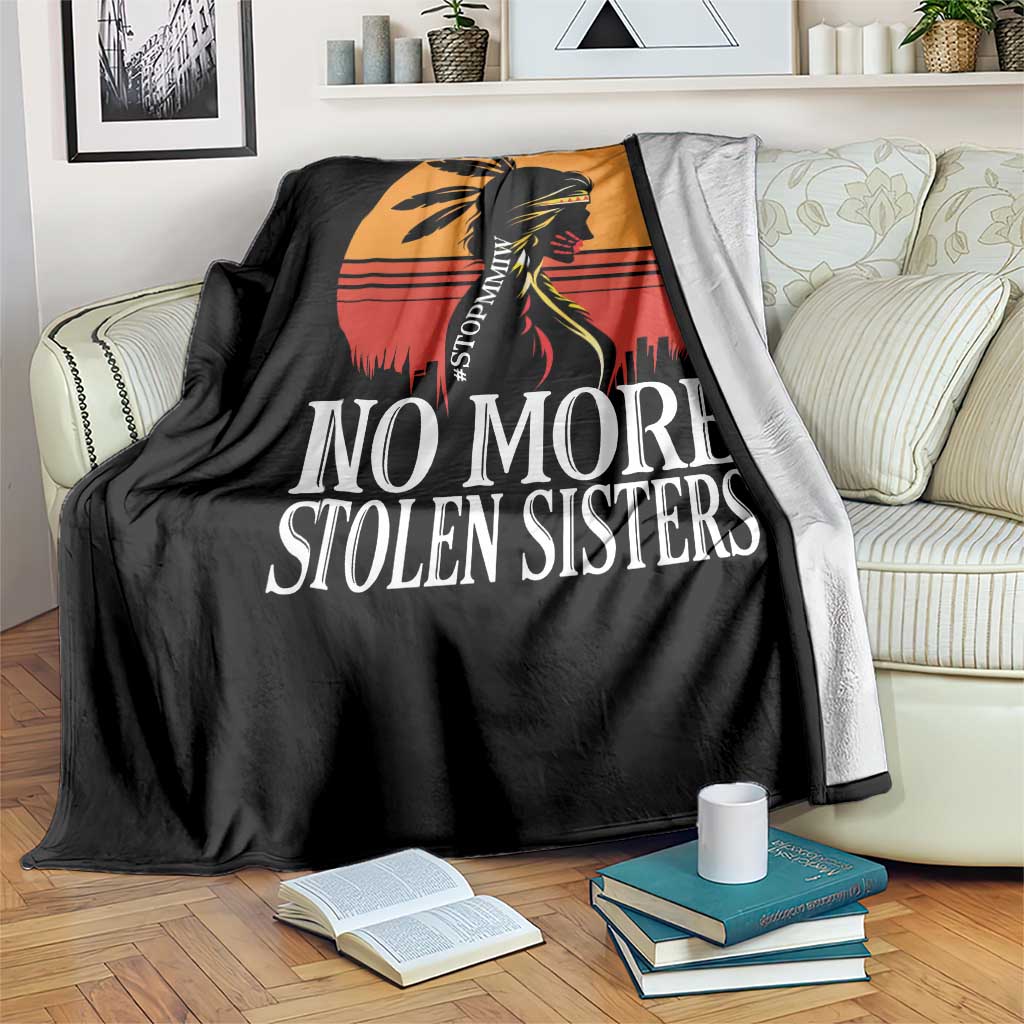 MMIW Awareness Throw Blanket No More Stolen Sisters Native American Gift