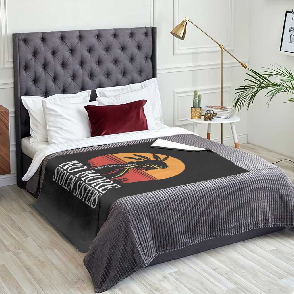 MMIW Awareness Throw Blanket No More Stolen Sisters Native American Gift