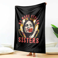 Native American Awareness Gift Throw Blanket No More Stolen Sisters MMIW Support