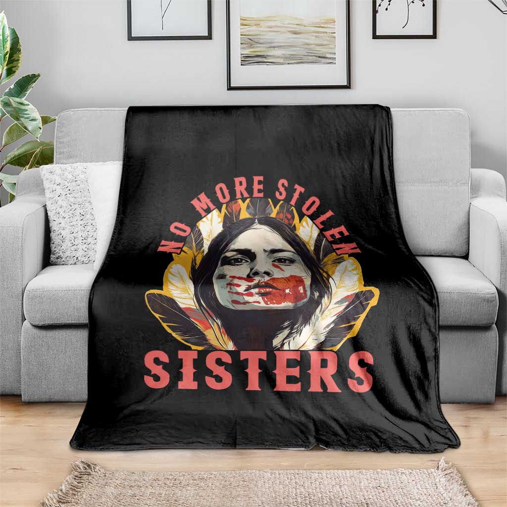Native American Awareness Gift Throw Blanket No More Stolen Sisters MMIW Support