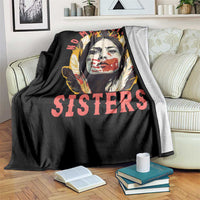 Native American Awareness Gift Throw Blanket No More Stolen Sisters MMIW Support