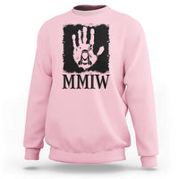 Stop MMIW Sweatshirt Voices For Stolen Sisters Red Handprint Graphic
