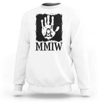 Stop MMIW Sweatshirt Voices For Stolen Sisters Red Handprint Graphic
