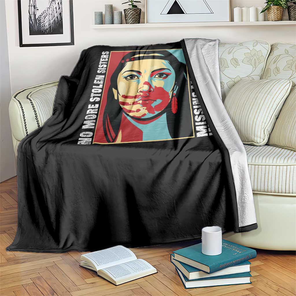 MMIW Awareness Support Throw Blanket Voices For Stolen Sisters Native American