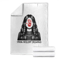 MMIW Strong Resilient Indigenous Throw Blanket Stand With Native Women Support