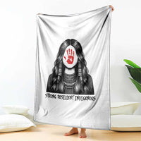 MMIW Strong Resilient Indigenous Throw Blanket Stand With Native Women Support
