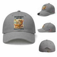 Funny Retirement Cat Baseball Cap Retired Not My Problem Anymore Chill Beach Vibes