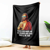 Funny Religious Jesus Throw Blanket Wait Im Goated