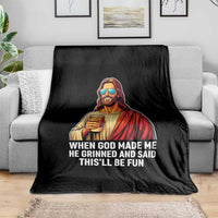 Funny Religious Jesus Throw Blanket Wait Im Goated