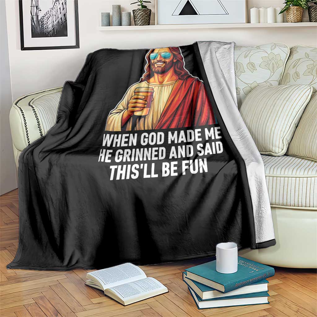 Funny Religious Jesus Throw Blanket Wait Im Goated