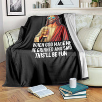 Funny Religious Jesus Throw Blanket Wait Im Goated