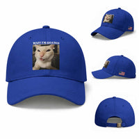 Funny Cat Meme Lover Baseball Cap Wait Im Goated