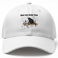 Funny Physics Cat Meme Baseball Cap What Cats Really Think