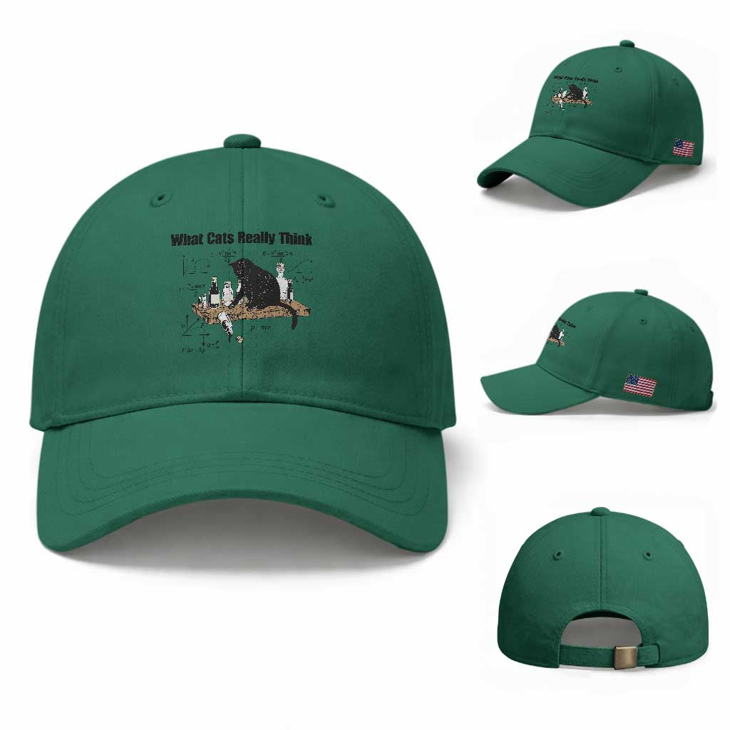 Funny Physics Cat Meme Baseball Cap What Cats Really Think