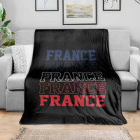 France Pride French Flag Patriotic Supporter Throw Blanket