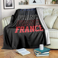 France Pride French Flag Patriotic Supporter Throw Blanket