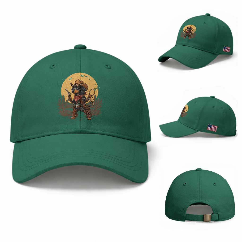 Funny Dachshund Cowboy Baseball Cap Western Wiener Dog