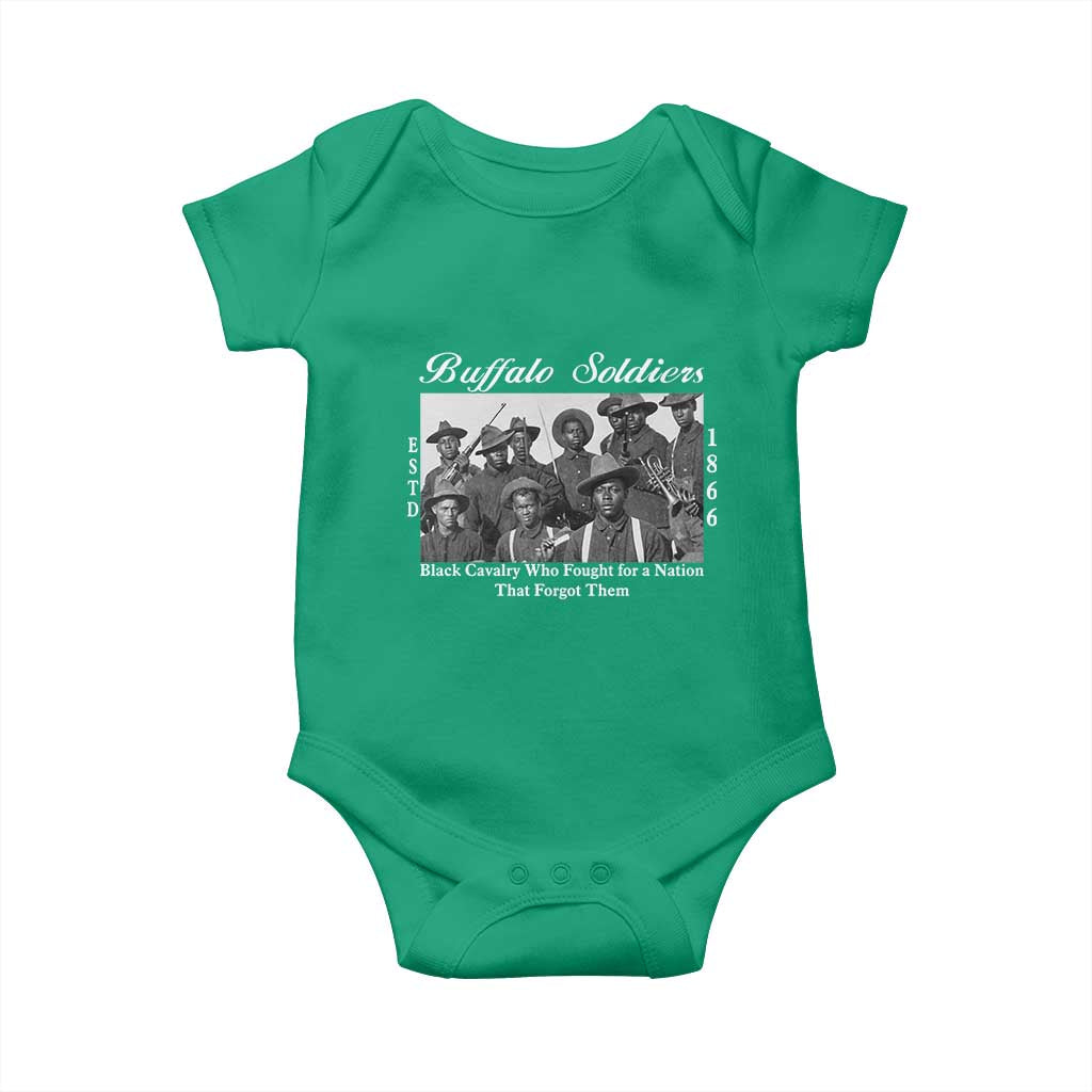 Buffalo Soldiers 1866 African American Cavalry Baby Onesie Black History Military Heritage Gift