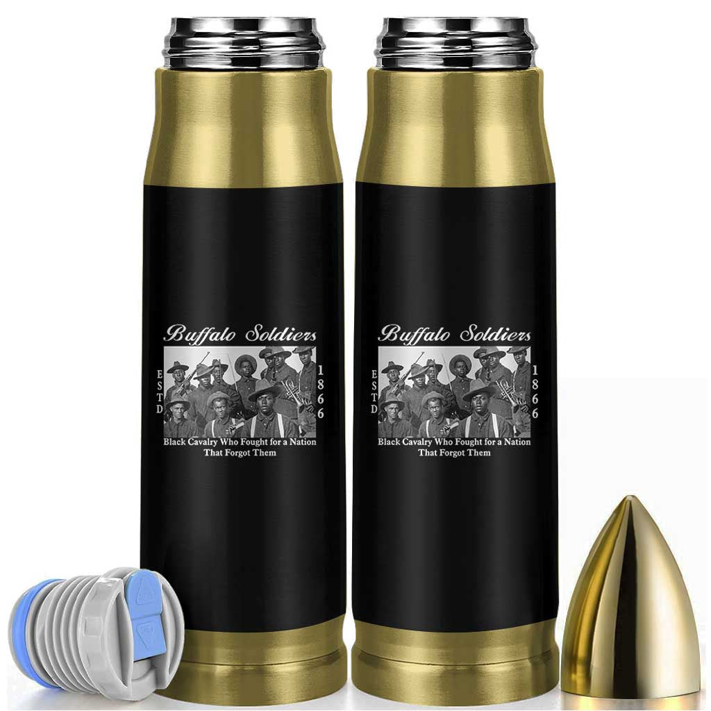Buffalo Soldiers 1866 African American Cavalry Bullet Tumbler Black History Military Heritage Gift