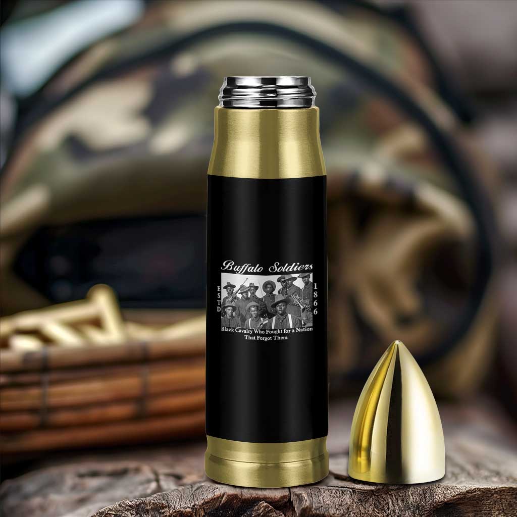 Buffalo Soldiers 1866 African American Cavalry Bullet Tumbler Black History Military Heritage Gift