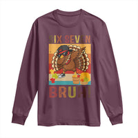 Six Seven Meme Turkey Dabbing Long Sleeve Shirt Funny Thanksgiving Gift - Wonder Print Shop