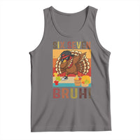 Six Seven Meme Turkey Dabbing Tank Top Funny Thanksgiving Gift - Wonder Print Shop