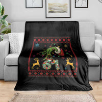 Green Hand 67 Meme Ugly Sweater Throw Blanket Funny Holiday Gift - Wonder Print Shop