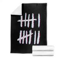 Tally Marks Six Seven Meme Throw Blanket Glitch Optical Illusion - Wonder Print Shop